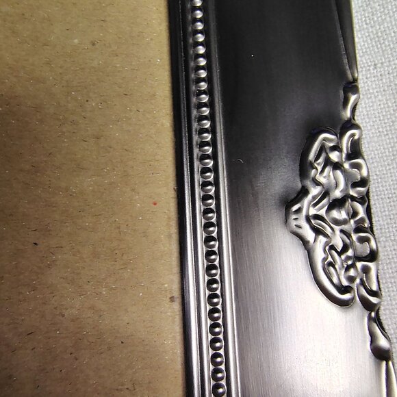 Metal Picture Frame 5x7 Ornate Silver Tone Vintage Style Brushed Finish Elegant - Picture 9 of 13